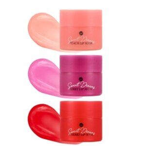 2-3pc Glowiest Sweet Dreams Mini Lip Mask Set PEACH, BERRY, CHERRY .17 oz ea NIB